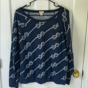 J Crew long sleeve nautical shirt